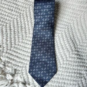 Hermes Paris Navy Geometric Men's Tie